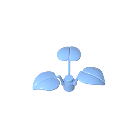 Gobricks,Plant, 1 x 1 x 2/3 - 3 Large Leaves,6255