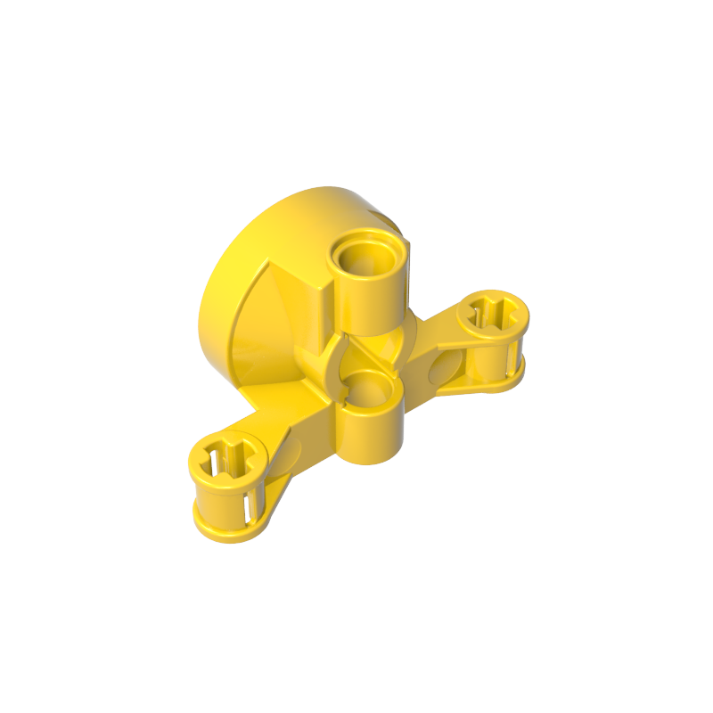 Gobricks,Technic Steering Wheel Hub Holder with 2 Pin Holes and 2 Axle Holes,23801,65766
