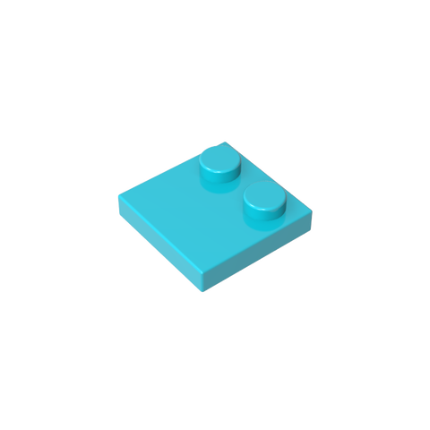 Gobricks,Plate Special 2 x 2 with Only 2 studs,33909