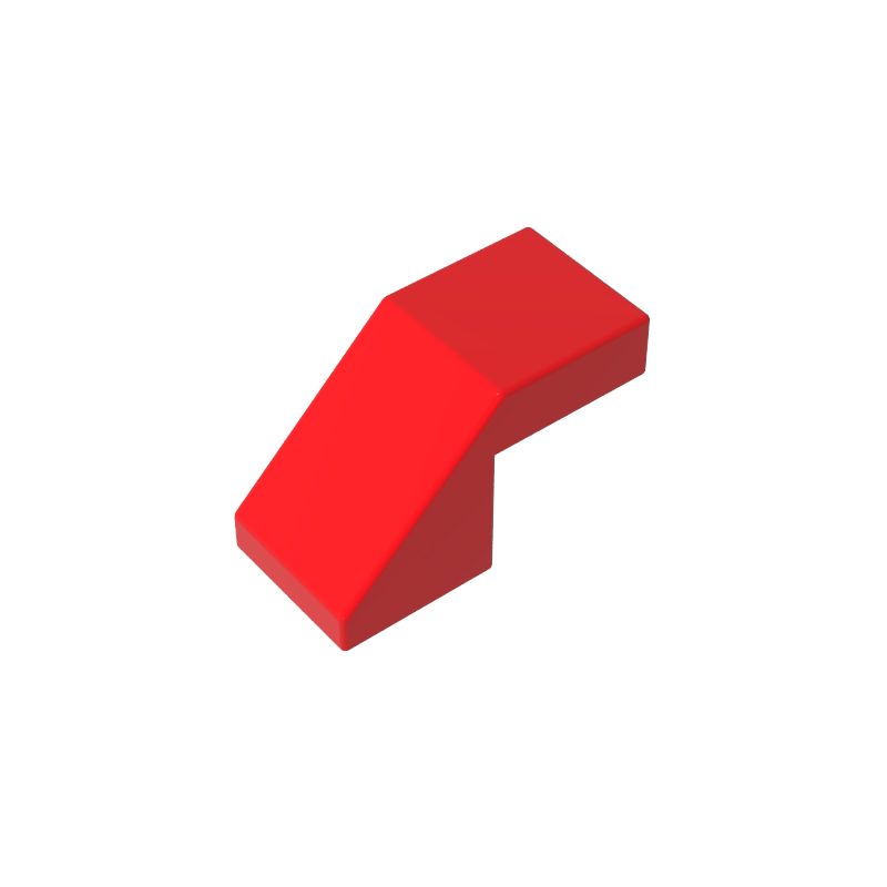 Gobricks,Slope 45° 2 x 1 with 2/3 Inverted Cutout and no stud,28192,39729,78566