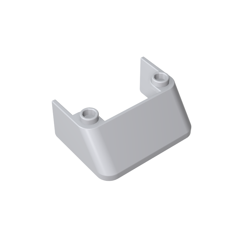 Gobricks,Windscreen 3 x 4 x 1 1/3 with 2 Studs on Top,2437,35243