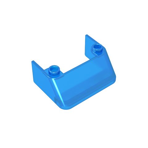 Gobricks,Windscreen 3 x 4 x 1 1/3 with 2 Studs on Top,2437,35243