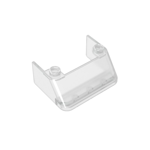 Gobricks,Windscreen 3 x 4 x 1 1/3 with 2 Studs on Top,2437,35243