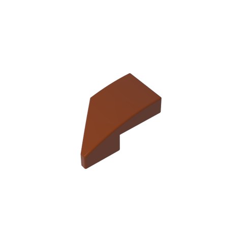 Gobricks,Slope Curved 2 x 1 with Stud Notch Right,29119