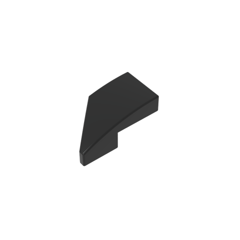Gobricks,Slope Curved 2 x 1 with Stud Notch Right,29119