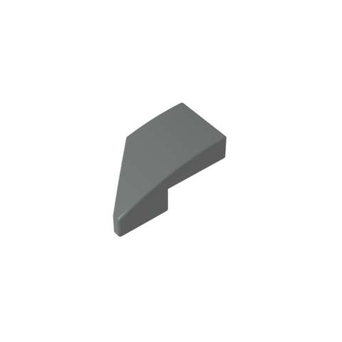 Gobricks,Slope Curved 2 x 1 with Stud Notch Right,29119