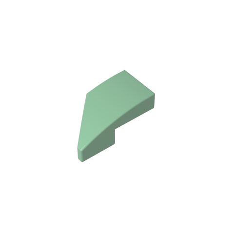 Gobricks,Slope Curved 2 x 1 with Stud Notch Right,29119