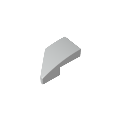 Gobricks,Slope Curved 2 x 1 with Stud Notch Right,29119