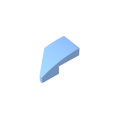 Gobricks,Slope Curved 2 x 1 with Stud Notch Right,29119