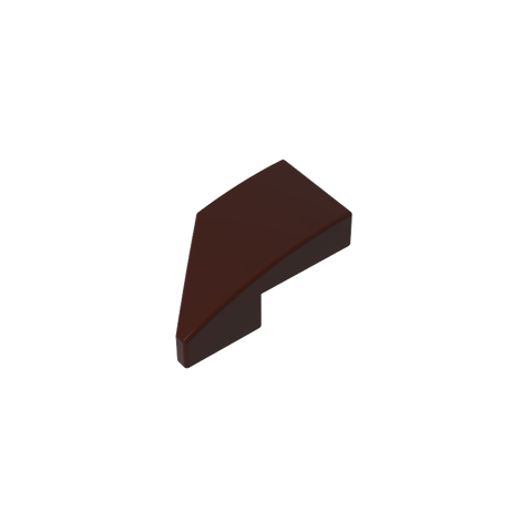 Gobricks,Slope Curved 2 x 1 with Stud Notch Right,29119