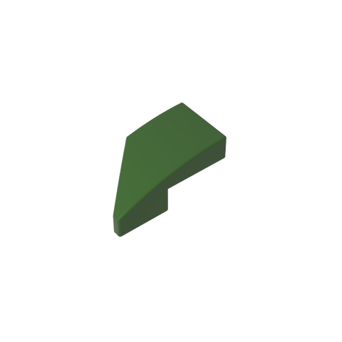 Gobricks,Slope Curved 2 x 1 with Stud Notch Right,29119