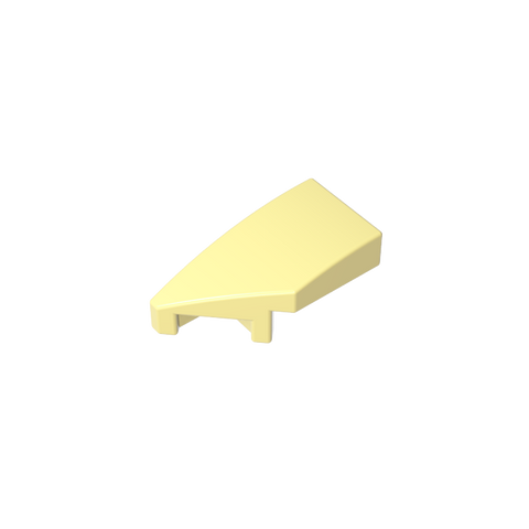 Gobricks,Slope Curved 2 x 1 with Stud Notch Left,29120