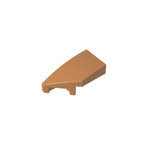 Gobricks,Slope Curved 2 x 1 with Stud Notch Left,29120