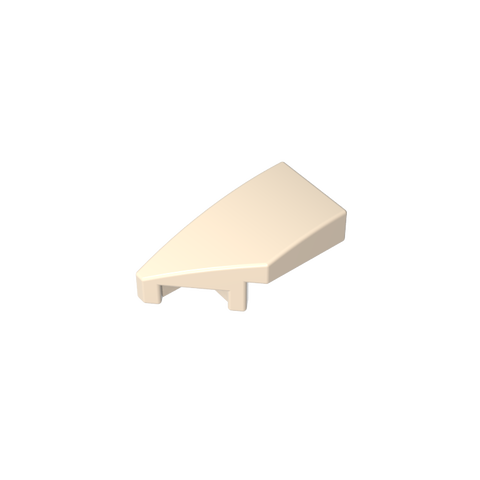Gobricks,Slope Curved 2 x 1 with Stud Notch Left,29120