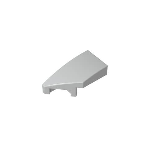 Gobricks,Slope Curved 2 x 1 with Stud Notch Left,29120