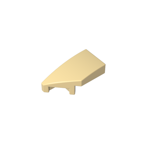 Gobricks,Slope Curved 2 x 1 with Stud Notch Left,29120