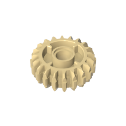 Technic Gear 20 Tooth Double Bevel with Clutch on Both Sides,35185