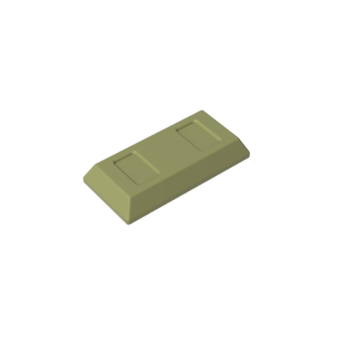 Gobricks,Tile Special 1 x 2 with Sloped Walls AKA Money/ Gold Bar [Ingot],96910,99563,13954,95349,95349a