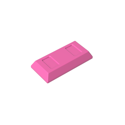 Gobricks,Tile Special 1 x 2 with Sloped Walls AKA Money/ Gold Bar [Ingot],96910,99563,13954,95349,95349a