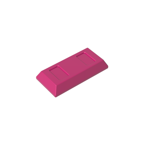 Gobricks,Tile Special 1 x 2 with Sloped Walls AKA Money/ Gold Bar [Ingot],96910,99563,13954,95349,95349a