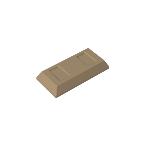 Gobricks,Tile Special 1 x 2 with Sloped Walls AKA Money/ Gold Bar [Ingot],96910,99563,13954,95349,95349a