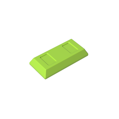 Gobricks,Tile Special 1 x 2 with Sloped Walls AKA Money/ Gold Bar [Ingot],96910,99563,13954,95349,95349a
