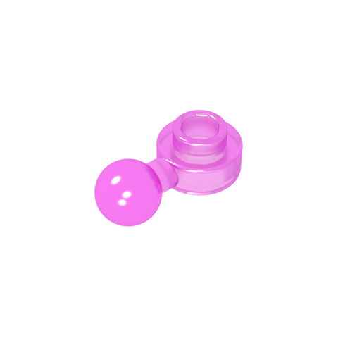 Gobricks,Plate, Round 1 x 1 with Towball [Undetermined Hole Type],3614,3614a,3614b