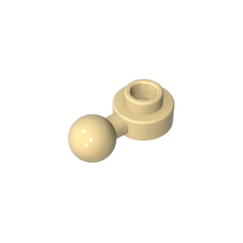 Gobricks,Plate, Round 1 x 1 with Towball [Undetermined Hole Type],3614,3614a,3614b