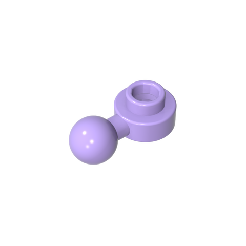 Gobricks,Plate, Round 1 x 1 with Towball [Undetermined Hole Type],3614,3614a,3614b