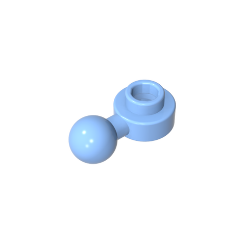 Gobricks,Plate, Round 1 x 1 with Towball [Undetermined Hole Type],3614,3614a,3614b