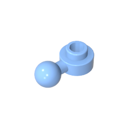 Plate, Round 1 x 1 with Towball [Undetermined Hole Type],3614