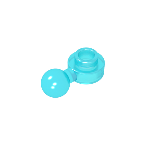 Gobricks,Plate, Round 1 x 1 with Towball [Undetermined Hole Type],3614,3614a,3614b