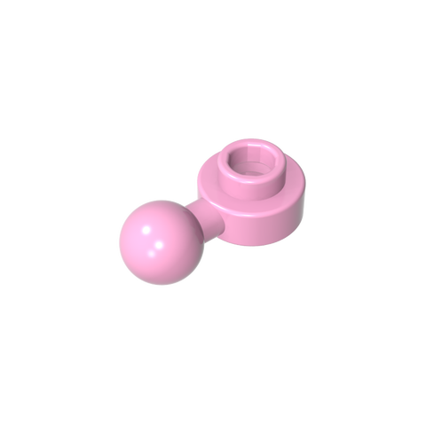 Gobricks,Plate, Round 1 x 1 with Towball [Undetermined Hole Type],3614,3614a,3614b