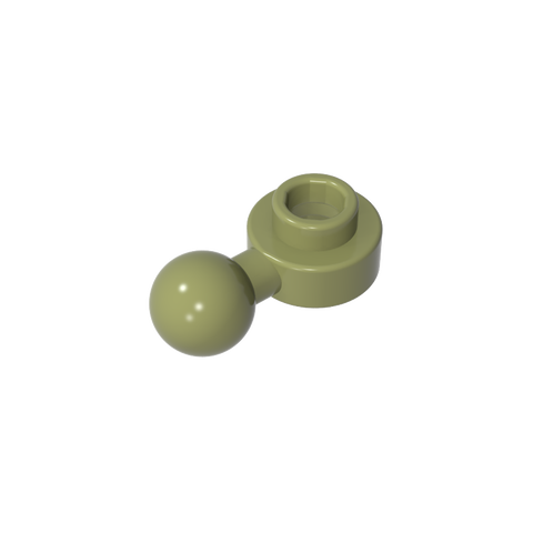 Gobricks,Plate, Round 1 x 1 with Towball [Undetermined Hole Type],3614,3614a,3614b