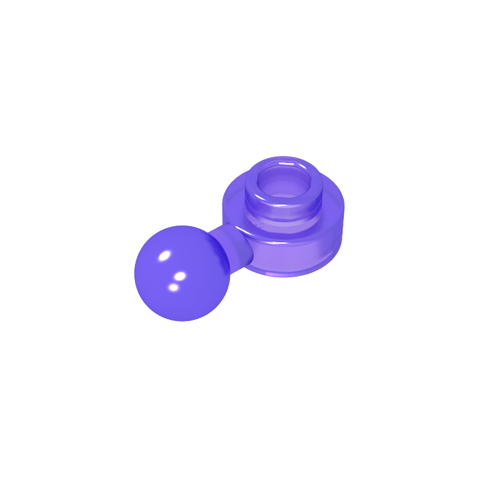 Gobricks,Plate, Round 1 x 1 with Towball [Undetermined Hole Type],3614,3614a,3614b