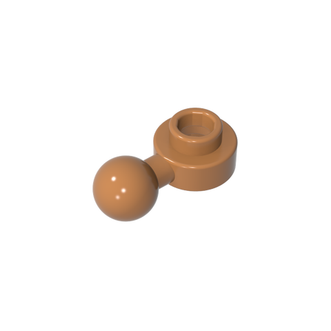 Gobricks,Plate, Round 1 x 1 with Towball [Undetermined Hole Type],3614,3614a,3614b