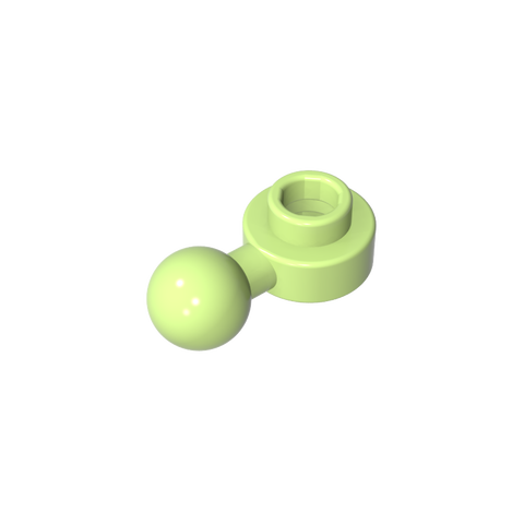 Gobricks,Plate, Round 1 x 1 with Towball [Undetermined Hole Type],3614,3614a,3614b