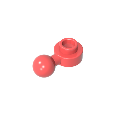 Gobricks,Plate, Round 1 x 1 with Towball [Undetermined Hole Type],3614,3614a,3614b