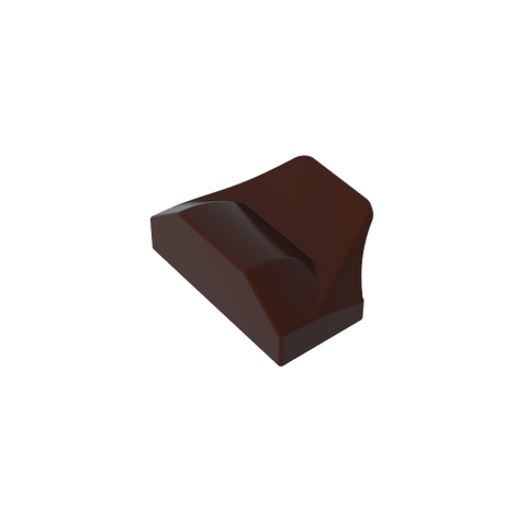 Gobricks,Wedge Curved 1 x 2 x 2/3 No Studs, Wing End,47458,81300