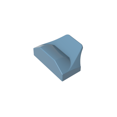 Gobricks,Wedge Curved 1 x 2 x 2/3 No Studs, Wing End,47458,81300