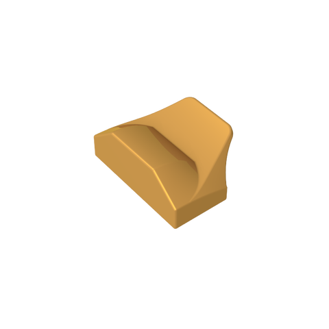 Gobricks,Wedge Curved 1 x 2 x 2/3 No Studs, Wing End,47458,81300