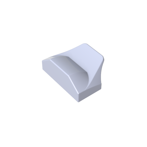 Gobricks,Wedge Curved 1 x 2 x 2/3 No Studs, Wing End,47458,81300