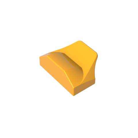 Gobricks,Wedge Curved 1 x 2 x 2/3 No Studs, Wing End,47458,81300
