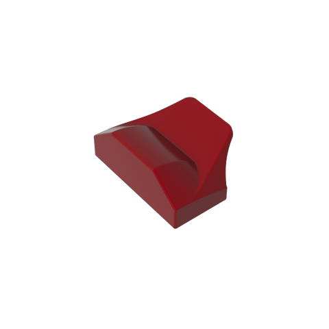 Gobricks,Wedge Curved 1 x 2 x 2/3 No Studs, Wing End,47458,81300