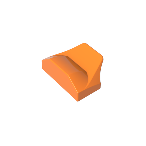 Gobricks,Wedge Curved 1 x 2 x 2/3 No Studs, Wing End,47458,81300