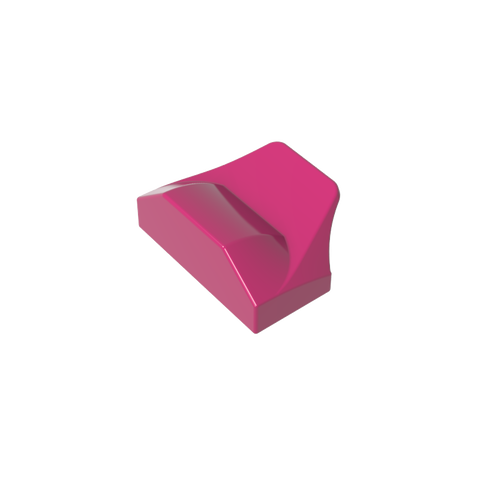 Gobricks,Wedge Curved 1 x 2 x 2/3 No Studs, Wing End,47458,81300