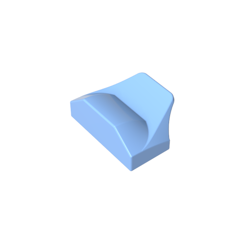Gobricks,Wedge Curved 1 x 2 x 2/3 No Studs, Wing End,47458,81300