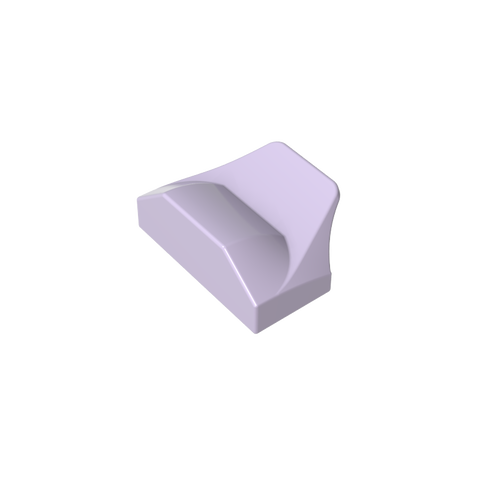 Gobricks,Wedge Curved 1 x 2 x 2/3 No Studs, Wing End,47458,81300