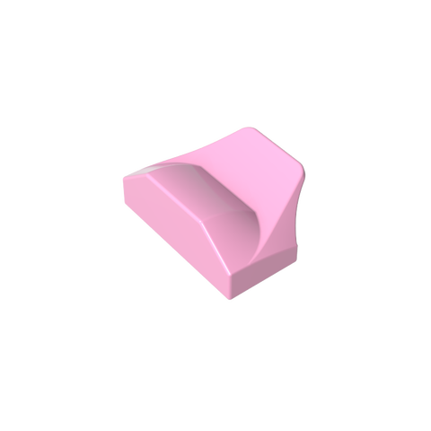 Gobricks,Wedge Curved 1 x 2 x 2/3 No Studs, Wing End,47458,81300
