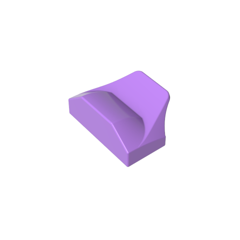 Gobricks,Wedge Curved 1 x 2 x 2/3 No Studs, Wing End,47458,81300